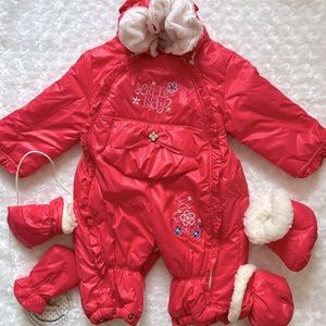 Baby Girl Winter Jumpsuit, size Small/6 months